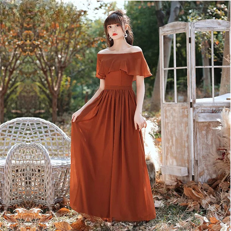 Brown wedding dress