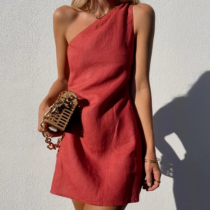 Terracotta cocktail dress